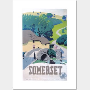 Somerset - GWR - Vintage Railway Travel Poster - 1936 Posters and Art